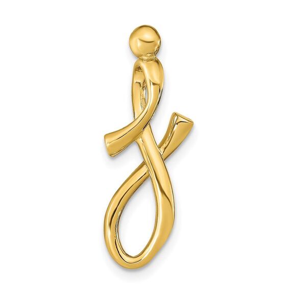 14k Yellow Gold Polished Letter J Initial Slide,All Products : American Fashion Style Bags On Sale